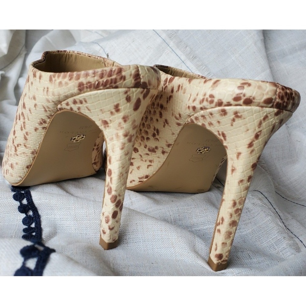 Ann Taylor Maya Python Mule Peep Toe Lux Summer 8… - image 7